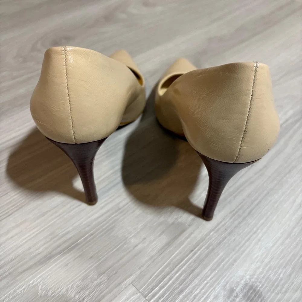 Lauren Ralph Lauren Nude Pointed-Toe Stiletto Heels
